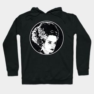 BRIDE OF FRANKENSTEIN (Circle Black and White) Hoodie